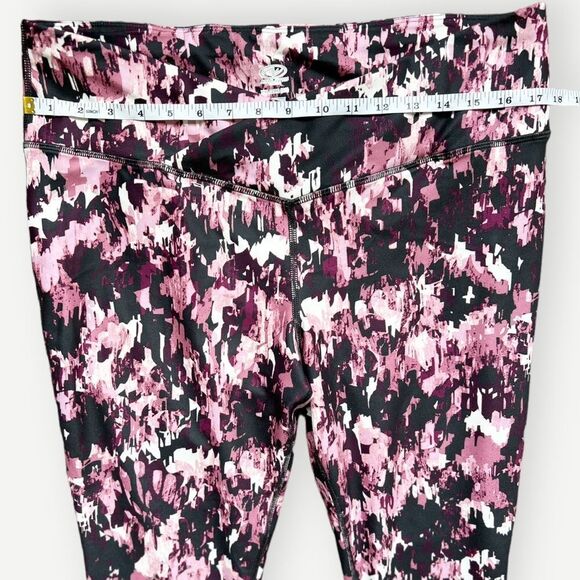 Athletic Works Black & Pink Leggings Criss Cross Waistband. XXL. 2X. 20. Plus. - Picture 3 of 6